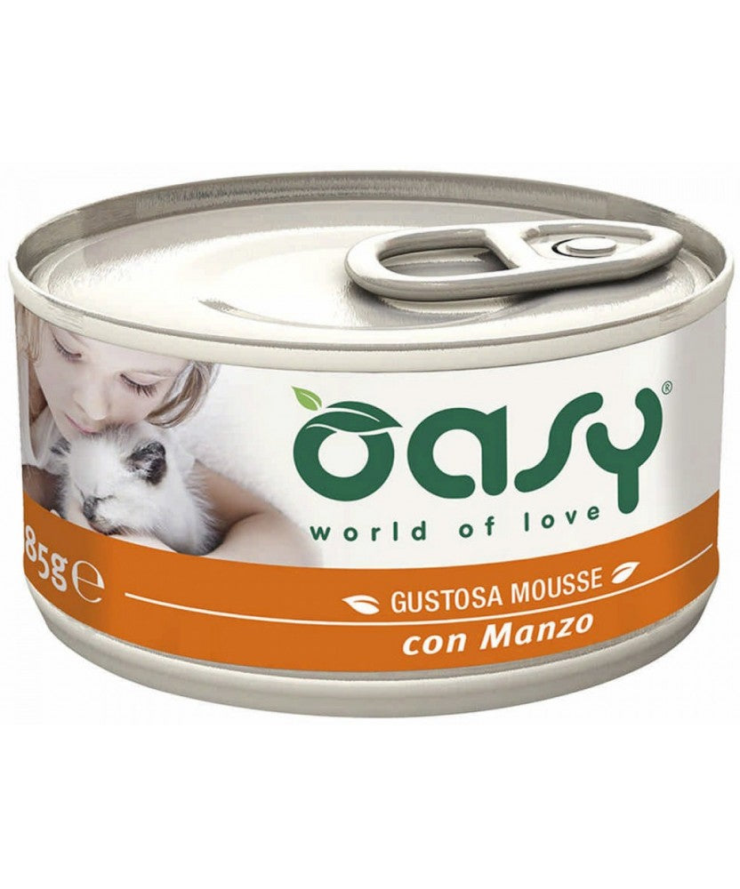 Oasy Gustosa Mousse Manzo Umido Gatto 85 Gr Oasy Gustosa Mousse Manzo Umido Gatto 85 Gr
